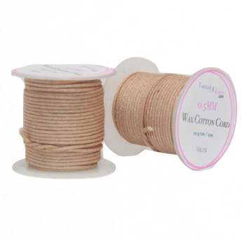 Wax Cotton Cord:  NATURAL:  0.5MM Only