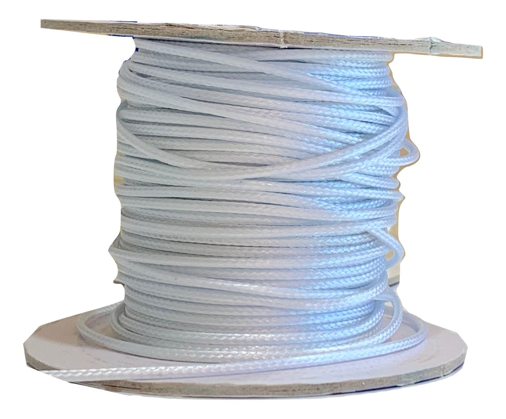 White - Wax Polyester Surfer Cord - 45 or 50 yd rolls