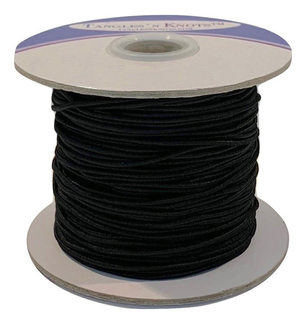 Elastic Cord - BLACK - 1.2MM (50 Yards)