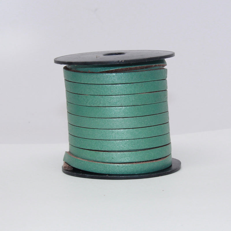 Indian Leather:  5MM Flat Metallic Fern