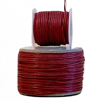 Wax Cotton Cord:  BERRY - 1MM