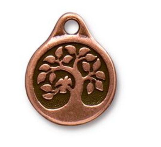 Bird in a Tree Charm  - Copper - TieeraCast