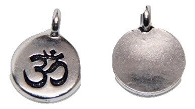 Circle Ohm Charm - Antique Silver - TierraCast
