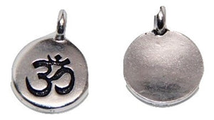 Circle Ohm Charm - Antique Silver - TierraCast
