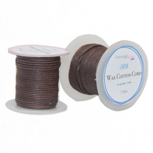 Wax Cotton Cord:  COFFEE - 10M Spool