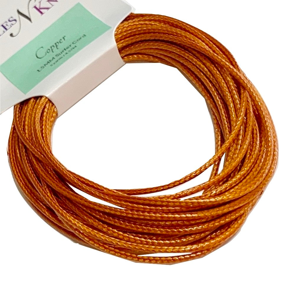 Copper - Wax Polyester Surfer Cord - 5 yard bundle