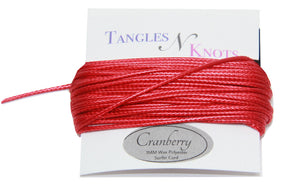 Cranberry - Wax Polyester Surfer Cord - 5 or 10 yards