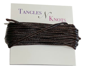 Dark Brown - Wax Polyester Surfer Cord - 5 or 10 yards
