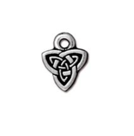 Drop, Celtic Triad - Silver - TierraCast