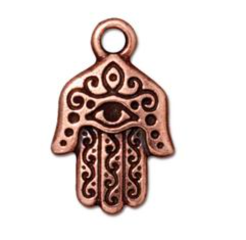 Drop Hamsa Hand - Copper - TierraCast