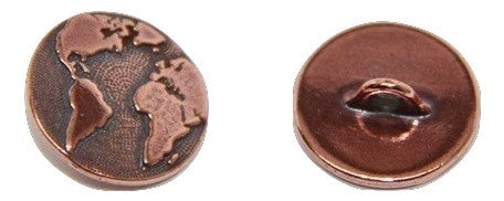 Button:  Earth by TierraCast  - Copper