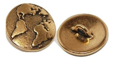 Button:  Earth by TierraCast:   Gold