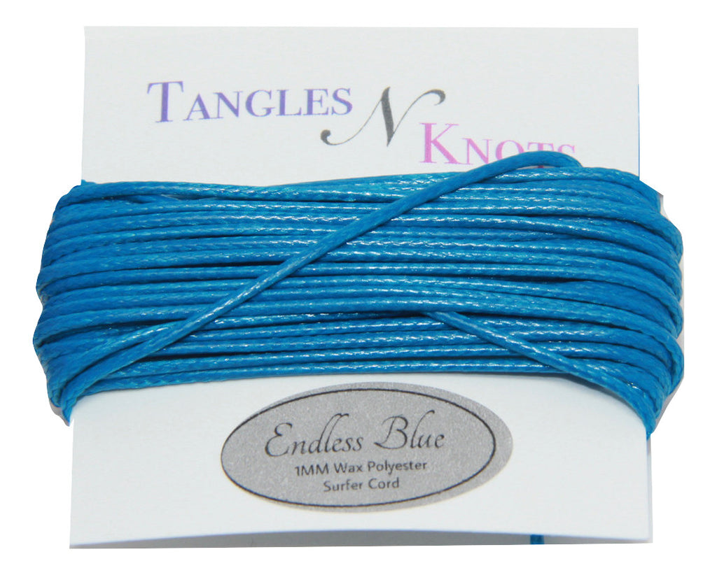 Endless Blue - Wax Polyester Surfer Cord - 5 yard bundle