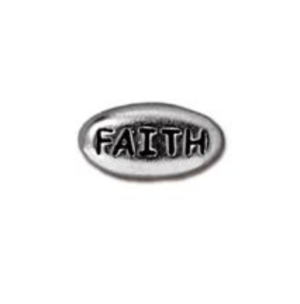 Faith Bead :  Silver:  Tierracast:  2 pieces