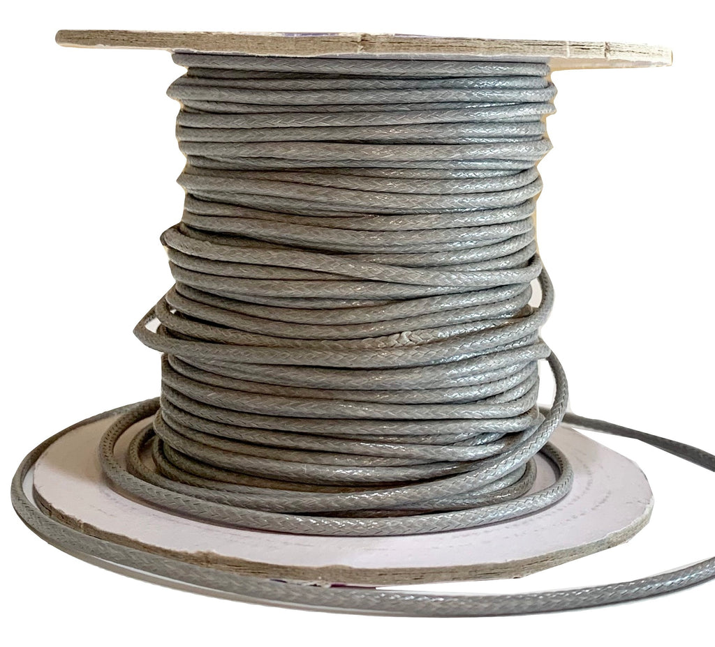 Gray - Wax Polyester Surfer Cord - 45 yd rolls