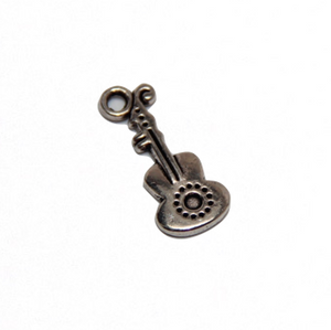 Guitar Charm - Antique Silver