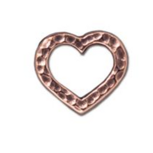 Hammertone Heart Link :  Copper:  Tierracast