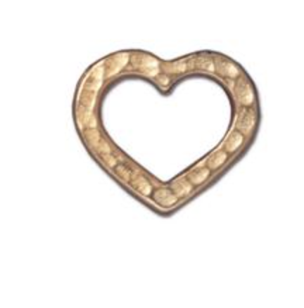 Hammertone Heart Link :  Gold:  Tierracast