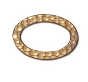Hammered Oval Link :  Gold:  Tierracast