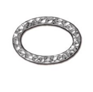 Hammered Oval Link :  Silver:  Tierracast