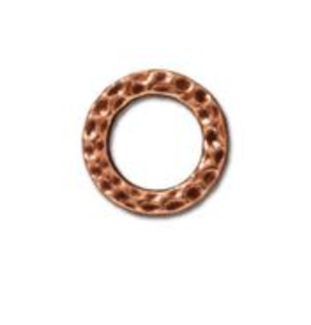Small Hammertone Ring Link :  Copper:  Tierracast