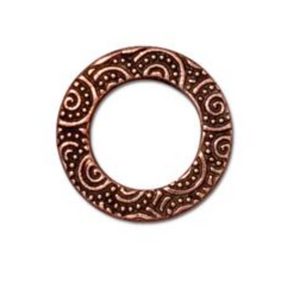 Hammertone 5/8" Spiral Ring  :  Copper:  Tierracast