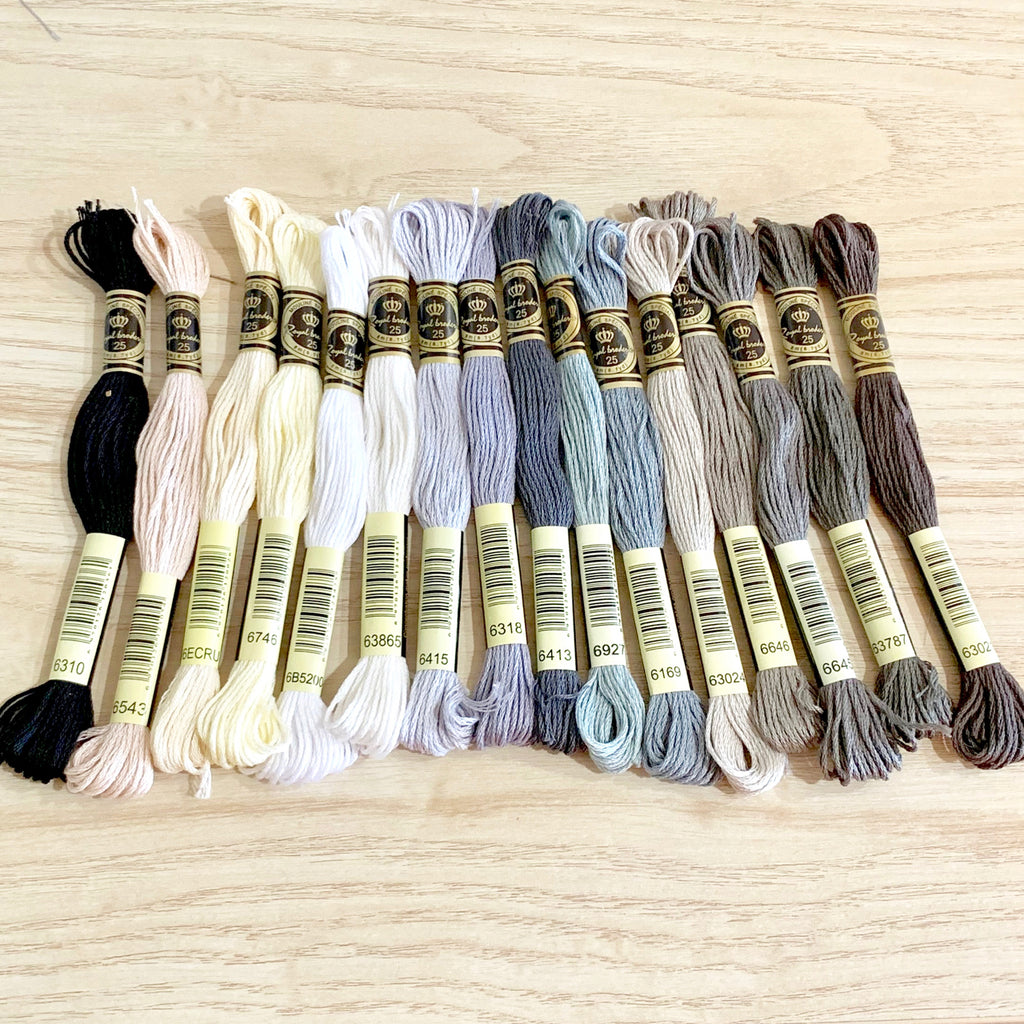 Neutral Colors:  6 Strand Embroidery Floss