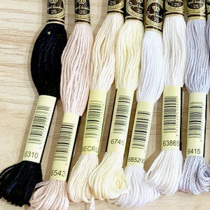 Neutral Colors:  6 Strand Embroidery Floss