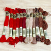 Red and Brown :  6 Strand Embroidery Floss