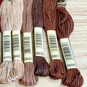 Red and Brown :  6 Strand Embroidery Floss
