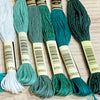 Blue/Green:  6 Strand Embroidery Floss