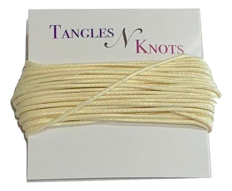 Cream - Wax Polyester Surfer Cord - 5 yard bundle