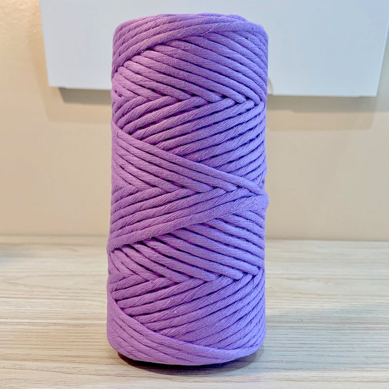 Lilac - 5MM Single Strand Cotton Macrame Cord (100M)