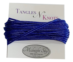 Midnight Sky - Wax Polyester Surfer Cord - 5 yard bundle