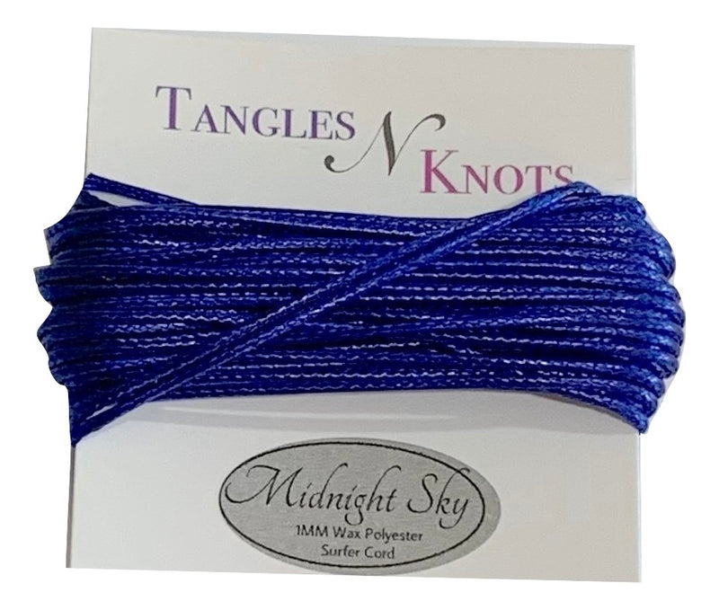 Midnight Sky - Wax Polyester Surfer Cord - 5 yard bundle