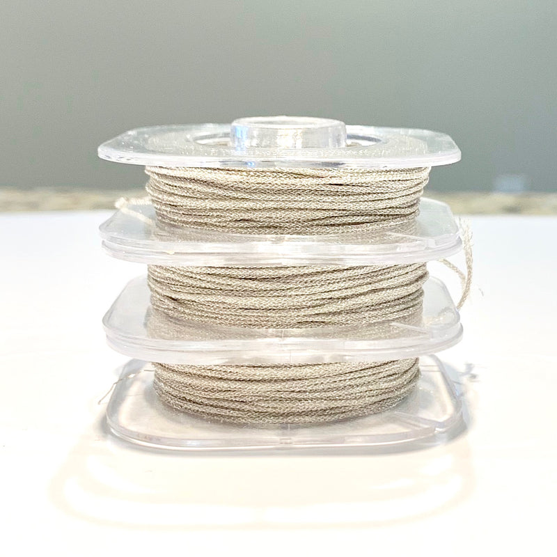 Metallic Silver Chinese Knotting Cord - 10 yd bobbin