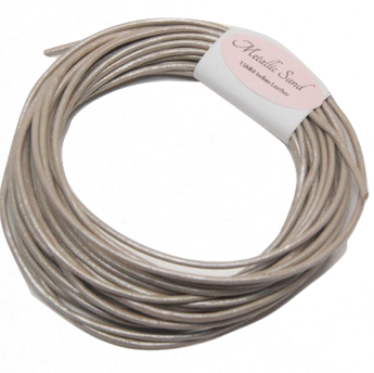 Indian Leather:  Metallic Sand:  5 Yards