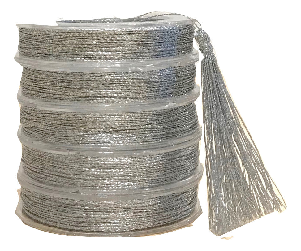 Metallic Silver - Tassel Cord