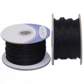 Nylon Twisted Cord - Black - 2mm & 3mm (CLEARANCE)