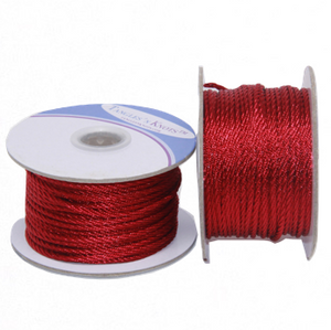 Nylon Twisted Cord - Cranberry - 2mm & 3mm (CLEARANCE)