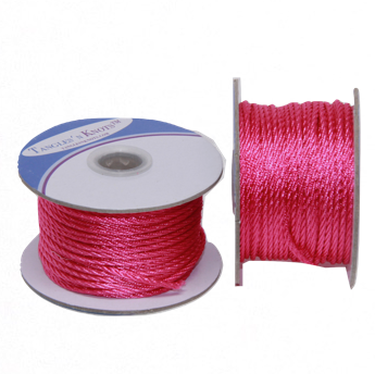 Nylon Twisted Cord - Rosy Rose - 2mm & 3mm (CLEARANCE)