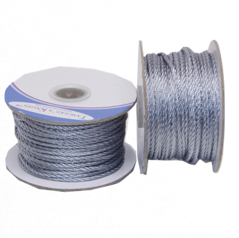 Nylon Twisted Cord - Silver Lining - 2mm & 3mm (CLEARANCE)