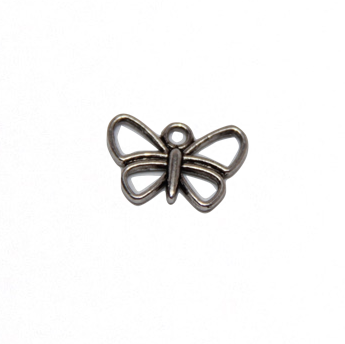 Open Butterfly Charm - Antique Silver