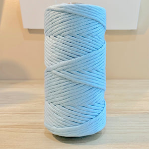 Powder Blue - 5MM Single Strand Cotton Macrame Cord (100M)