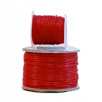 Wax Cotton Cord:  RED - 1MM