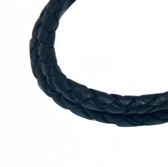 Round Braided Indian Leather:  Natural Black:  12 Inches