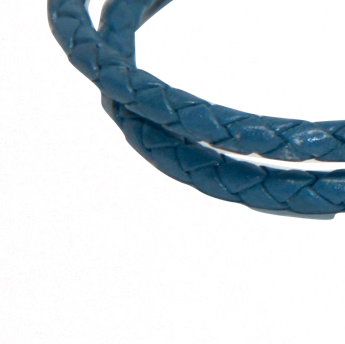 Round Braided Indian Leather:  Denim:  12 Inches