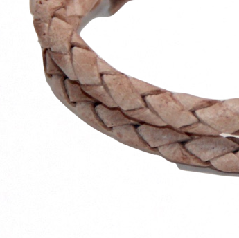 Round Braided Indian Leather:  Natural:  12 Inches