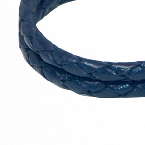 Round Braided Indian Leather:  Prussian:  12 Inches