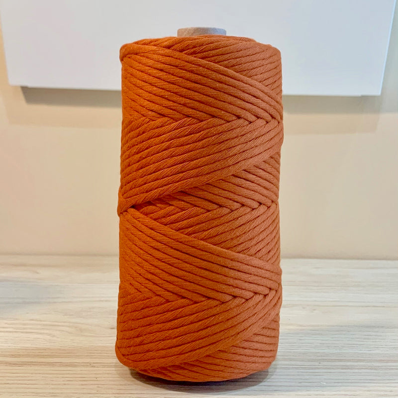 Rust - 5MM Single Strand Cotton Macrame Cord (100M)